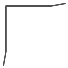 Innenecke mit leichte Ankantung